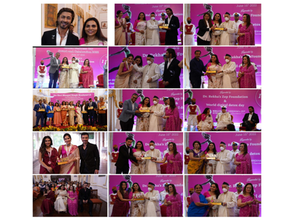 Rekha Chaudhari, Smita Thackeray with Governor Bhagat Singh Koshiyari honour industry stalwarts with Global Wellness Awards