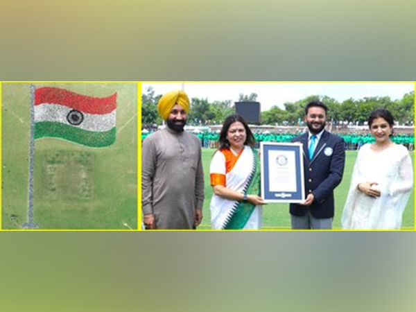 Har Ghar Tiranga: NIDF, Chandigarh University create Guinness World Record for largest human image of waving National Flag