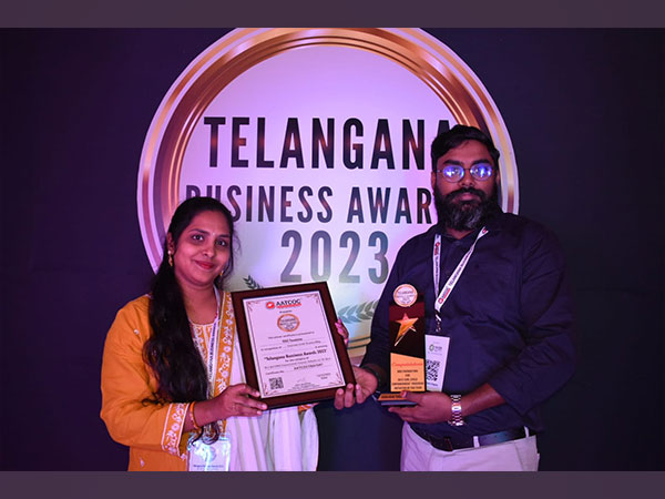 BBG India Receiving Telangana Business Award 2023