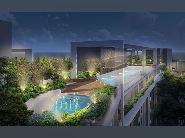 Artist's impression of Uptown Urbania Rooftop Recreation Zone in Thane