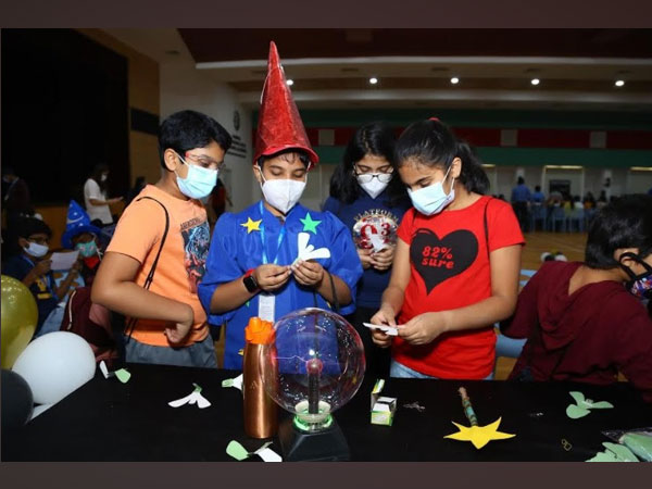 Students taking part in STEAM Festival held at Oakridge Gachibowli Hyderabad