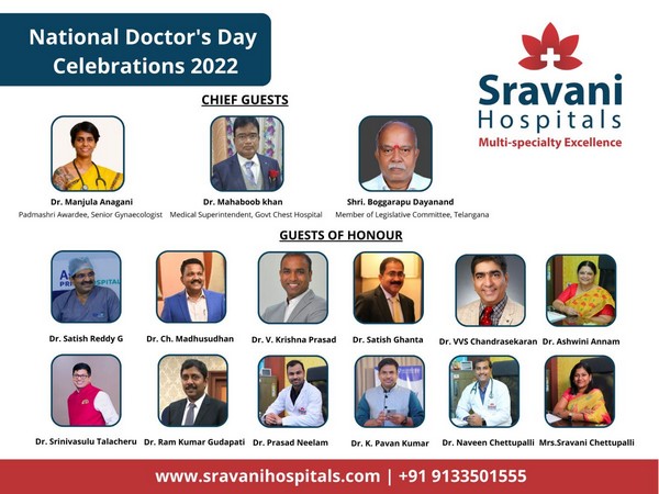 Sravani Hospitals to honor 50 renowned Hyderabad doctors on National Doctors' Day and launch its hospital website