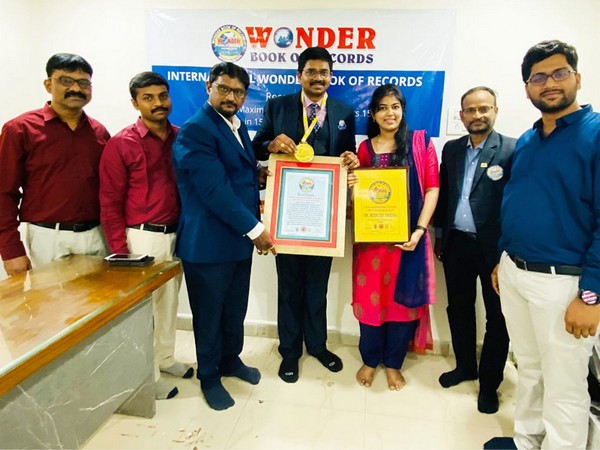 Sudheer Sandra, Career Counsellor, Founder of SUPAR School and President of JCI Hyderabad SUPAR received the International Book of Records entry for doing a Training Marathon in 24 Days