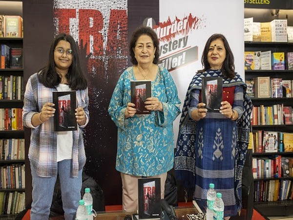 L to R: Author Soumya Jinaga, Padma Shri Lila Poonawalla and Sunanda Mehta at the launch of the book "Trapped"