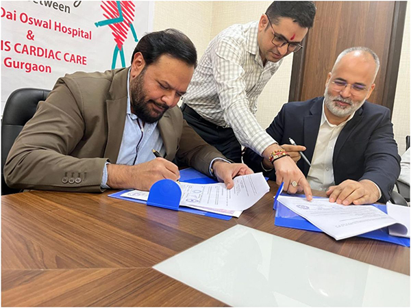 MoA Signing Ceremony between Artemis Cardiac Care & Mohandai Oswal Hospital, MoA will help to boost the medical infrastructure for the residents of Ludhiana and nearby cities