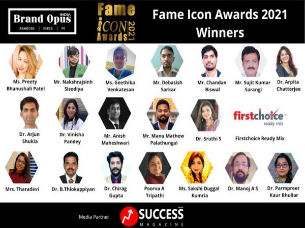 Brand Opus India announces the winners of Fame Icon Awards - 2021