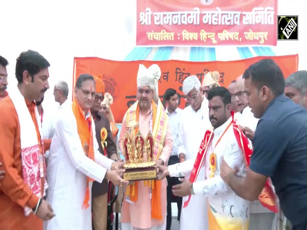 Rajasthan C M Bhajanlal Sharma participates in ‘Ram Navami Shobha Yatra’ in Jodhpur