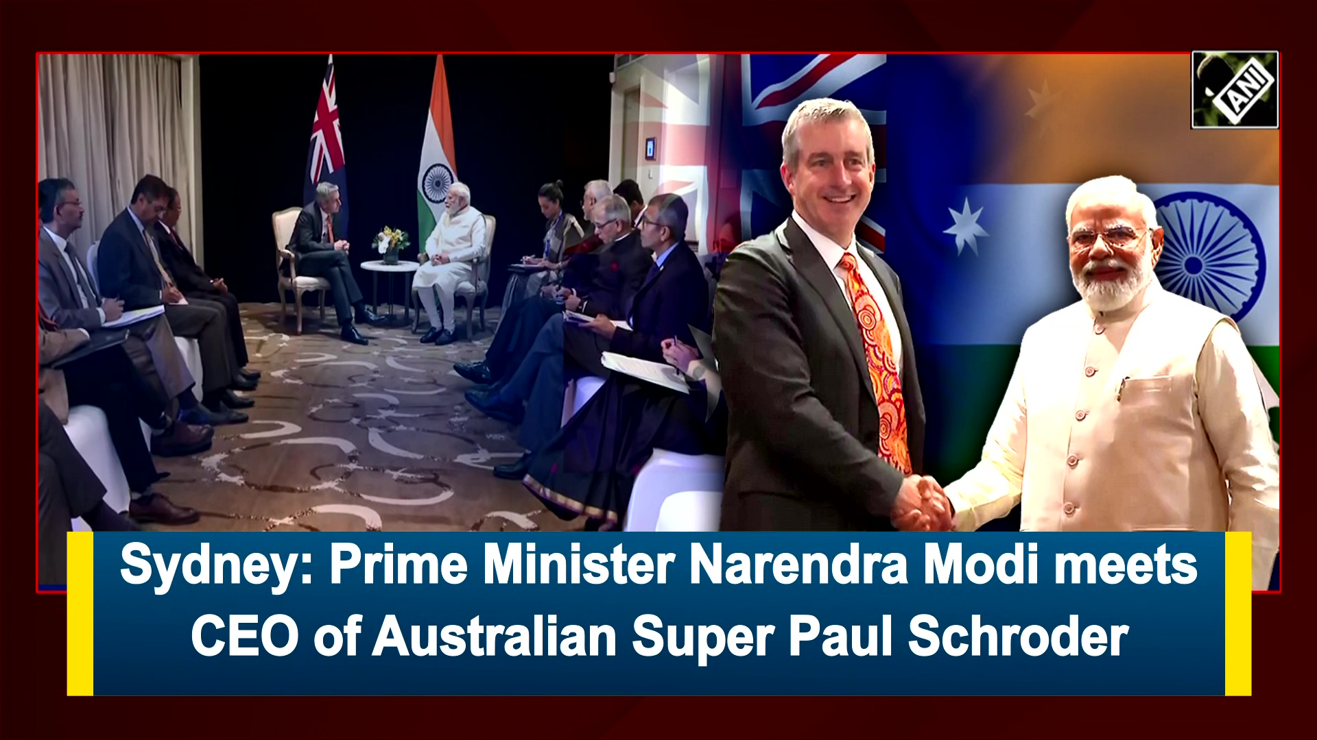 Sydney: Prime Minister Narendra Modi meets CEO of Australian Super Paul Schroder