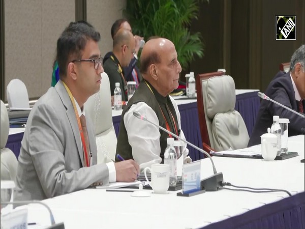 Defence Minister Rajnath Singh meets Chinese counterpart Admiral Dong Jun at SCO in China