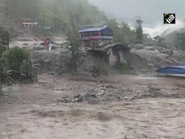 Flood sweeps away houses in Nepal’s Sindhupalchok