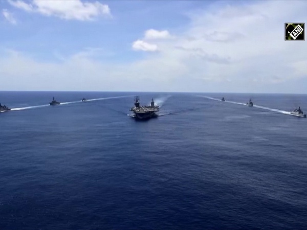 Watch: Indian naval ships conduct passage exercise with USS Nimitz carrier strike group