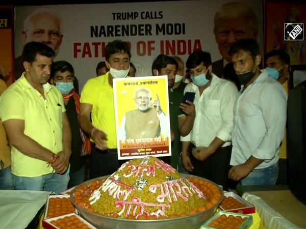 BJP workers celebrate PM Modi’s 70th birthday in Delhi