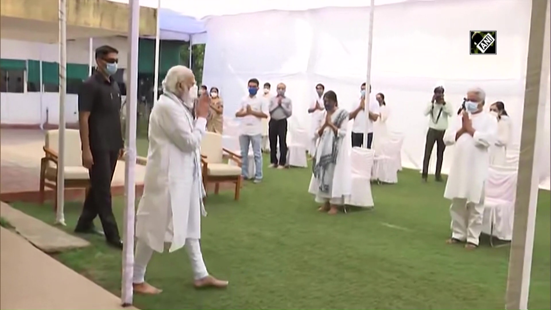 PM Modi pays tribute to former Gujarat CM Keshubhai Patel at his residence in Gandhinagar