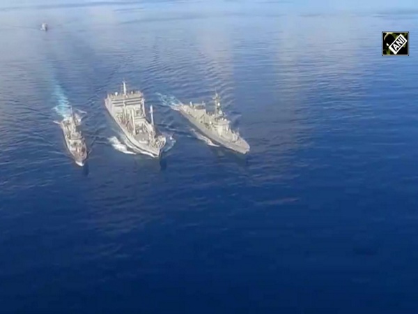 Watch: INS Shakti replenishes American, Japanese warships during ongoing Malabar-2020 exercise