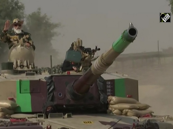 Watch: PM Modi takes ride on a tank in Longewala