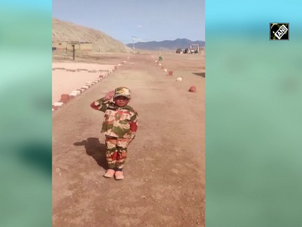 Watch: 5-years-old student salutes ITBP jawans in Ladakh