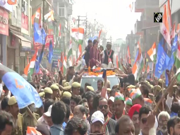 UP Polls: Congress General Secretary Priyanka Gandhi holds roadshow in Prayagraj