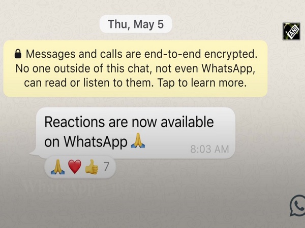WhatsApp rolls out message reactions feature