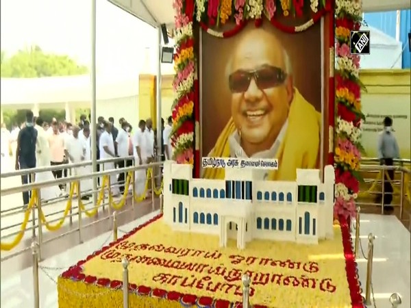 Tamil Nadu CM Stalin pays floral tribute to former CM M Karunanidhi, DMK founder CN Annadurai