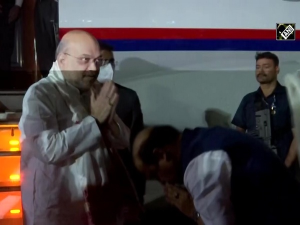 Union Minister Amit Shah arrives at airport for 2-day Assam visit in Guwahati