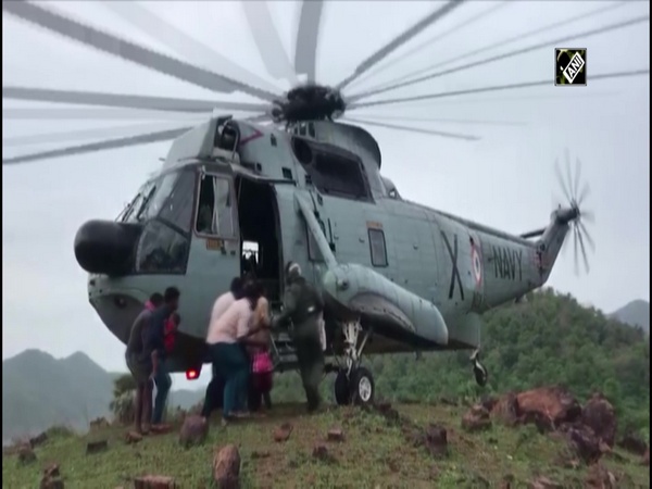 Indian Navy choppers continue relief operations in Andhra's Eluru