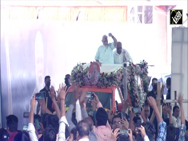 Gujarat: PM Modi greets crowd during his roadshow in Surat