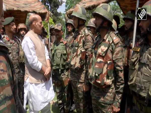 J&K encounters: Rajnath Singh interacts with soldiers at Army Base Camp in Rajouri