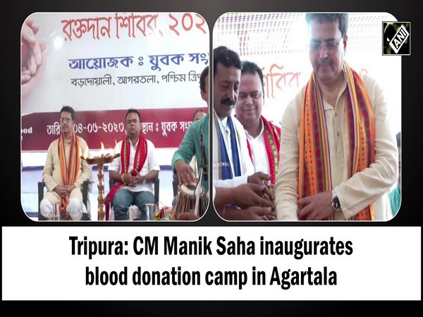Tripura: CM Manik Saha inaugurates blood donation camp in Agartala