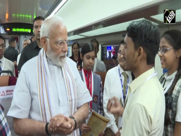 PM Modi shares special moments with kids onboard Vande Bharat Express in Bhopal
