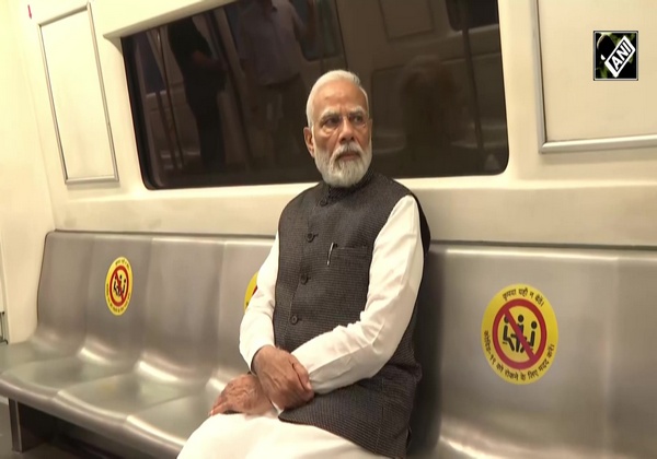 PM Modi travels in Delhi metro for his speech at the centenary celebrations at Delhi University