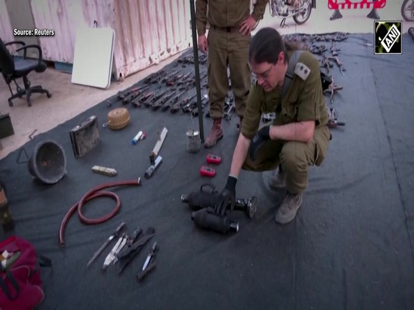 Watch: Israeli Army seizes huge cache of arms & ammunition, displays weapons used by Hamas