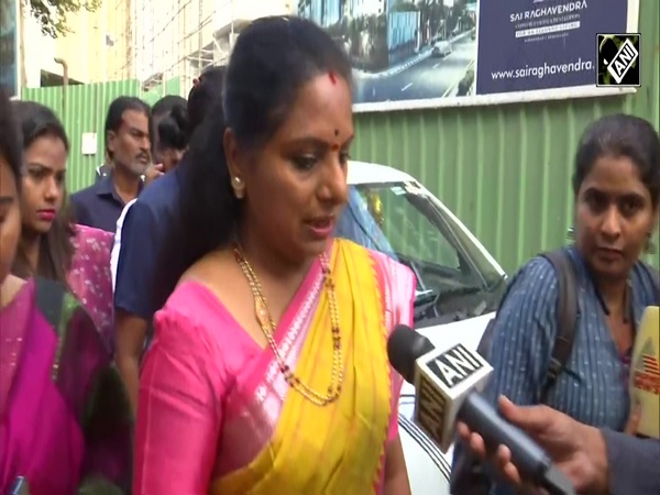 Telangana Polls 2023: BRS MLC K Kavitha casts her vote at a polling booth in Banjara Hills, Hyderabad