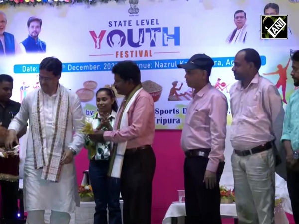 Tripura CM Manik Saha attends 27th state-level Youth Festival in Agartala