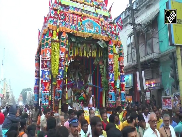 Devotees celebrate Margazhi Ashtami chariot festival at Meenakshi Amman temple in Madurai
