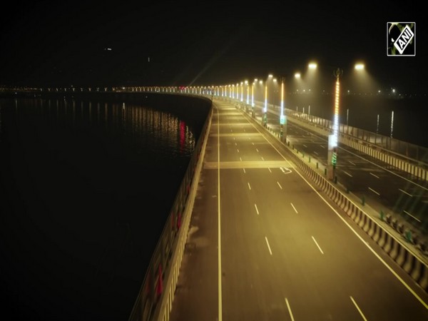 Riveting night view of India’s longest Sea bridge in Mumbai, ‘Atal Setu’