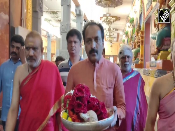 ISRO chief S Somanath offers prayers at Sri Chengalamma Temple ahead of INSAT 3DS Mission