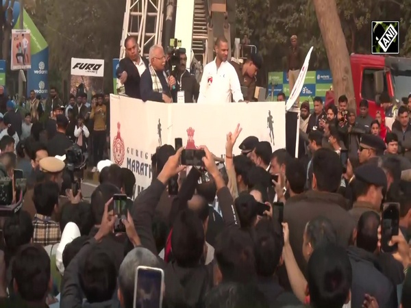 Haryana CM Manohar Lal Khattar, India batter Shikhar Dhawan flag off Gurugram Marathon 2024