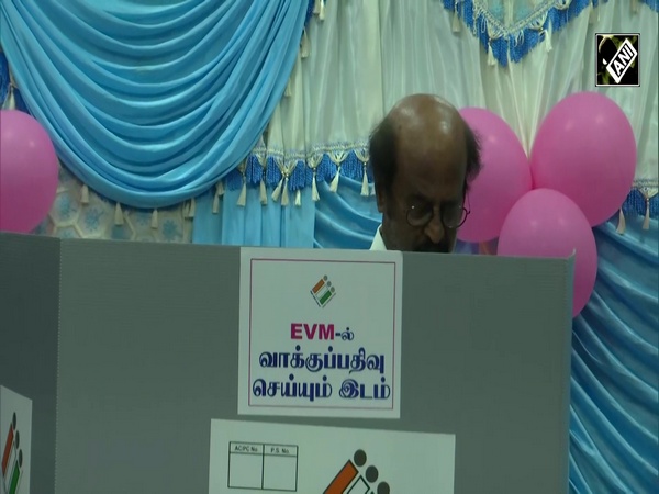 Lok Sabha Elections 2024 | Actor Rajinikanth casts vote at a polling booth in Chennai