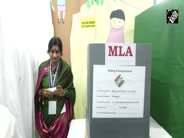 BJP's Madhavi Latha casts her vote at Amrita Vidyalayam Secunderabad, Telangana