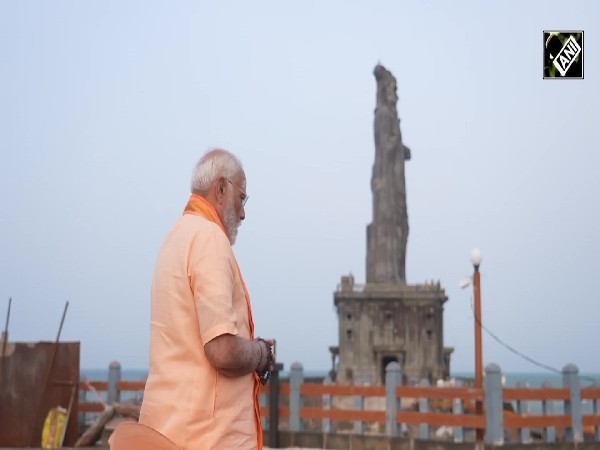 Visuals of day 2 of PM Modi’s meditation at Vivekananda Rock Memorial in Kanniyakumari