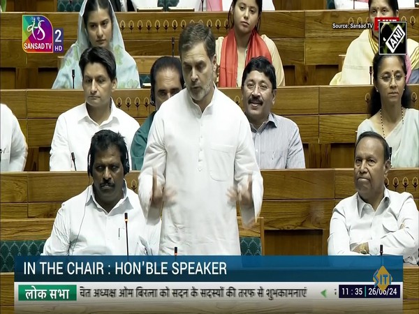 LoP Rahul Gandhi congratulates OM Birla for being elected as the Speaker of 18th Lok Sabha