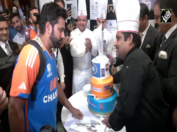 Team India celebrates T20 World Cup victory with cake-cutting ceremony | Barbados
