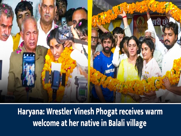 Haryana: Wrestler Vinesh Phogat receives warm welcome at her native Balali village