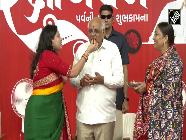 Women tie Rakhis to Gujarat CM Bhupendra Patel on Raksha Bandhan in Gandhinagar