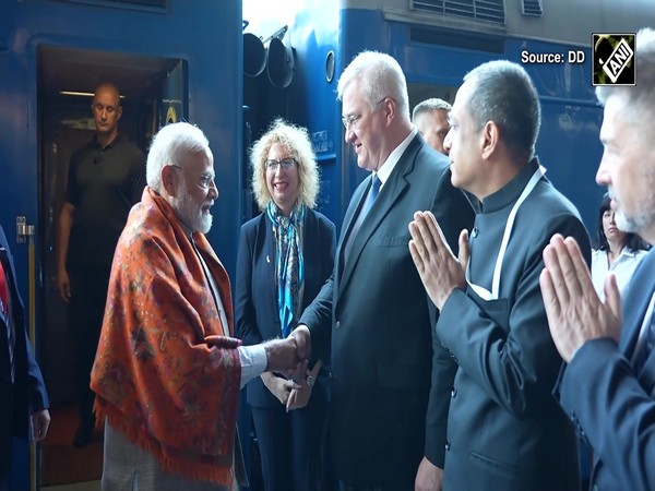 PM Modi arrives at Kyiv Central Railway Station from Poland, to begin his one-day visit to Ukraine