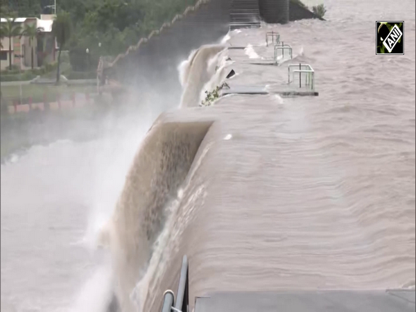 Water overflows in Ranjit Sagar Dam after heavy rainfall in Gujarat’s Jamnagar