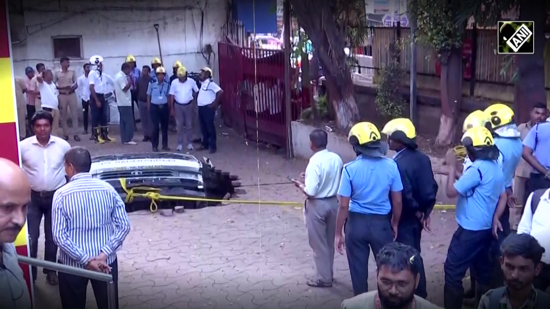 Maharashtra: Truck falls upside down in Pune, recovered by the fire department