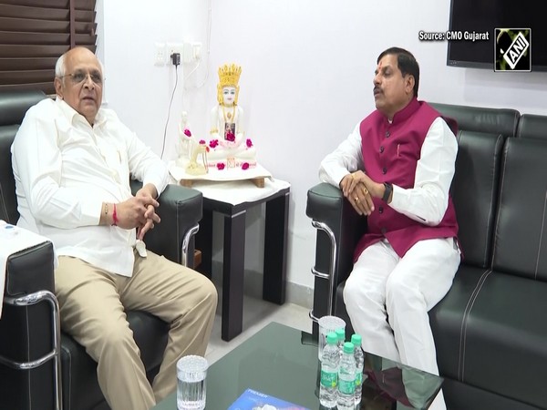 CM Mohan Yadav pays courtesy visit to Gujarat CM Bhupindra Patel, receives warm welcome