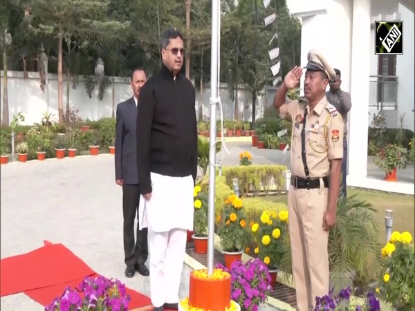 Manik Saha unfurls National Flag on the occasion of 76th Republic Day