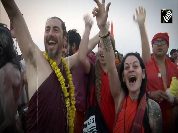 Foreign devotees embrace spirituality after taking holy dip at Triveni Sangam on Basant Panchmi